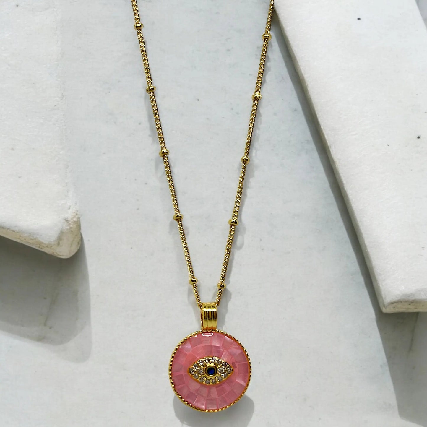 Pink Eye Kette Glamouroses