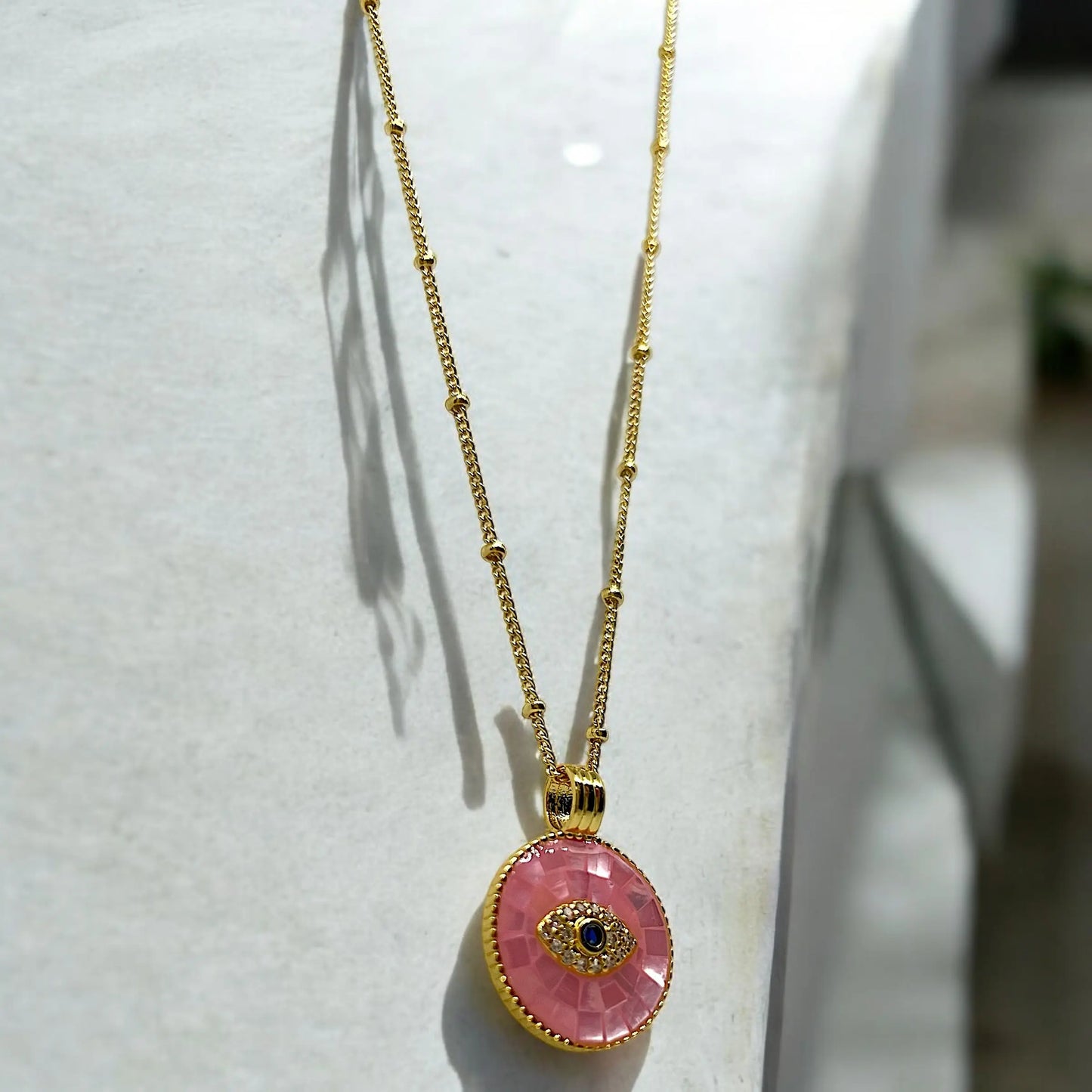 Pink Eye Kette Glamouroses
