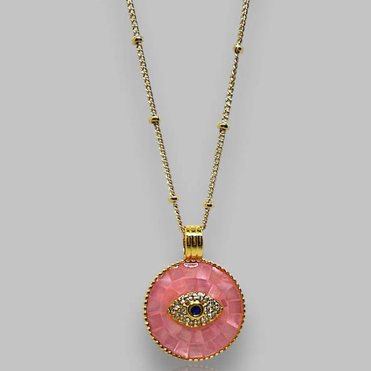 Pink Eye Kette Glamouroses
