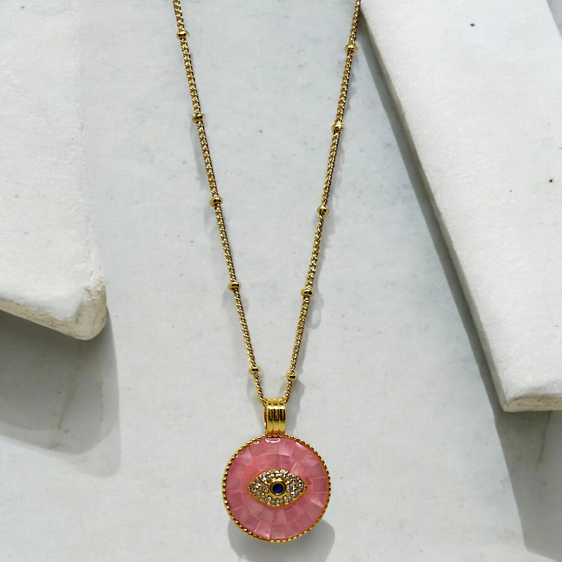 Pink Eye Kette Glamouroses