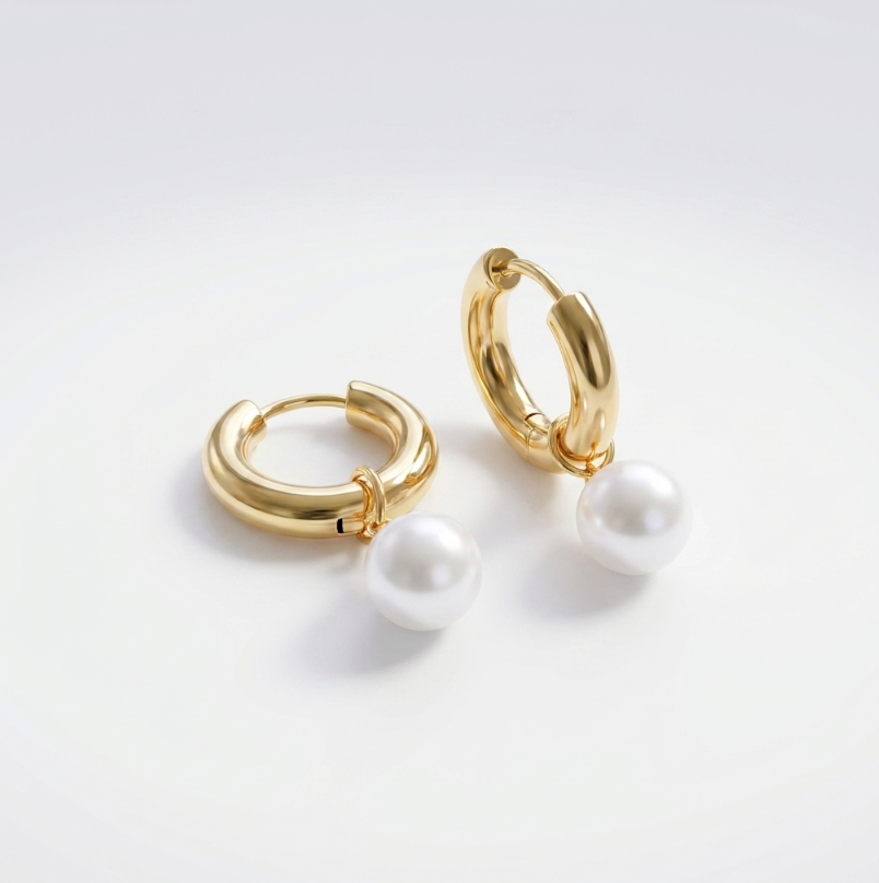 Celestial Pearl Dangles by Glamouroses