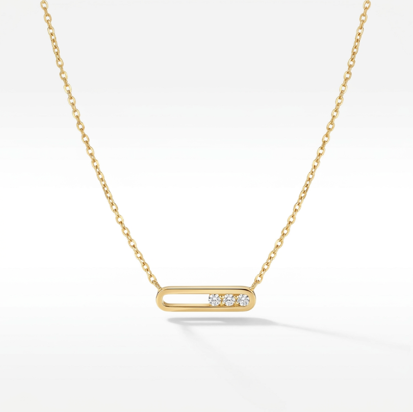 Diamond Flow Halskette | 18K Vergoldet by Glamouroses