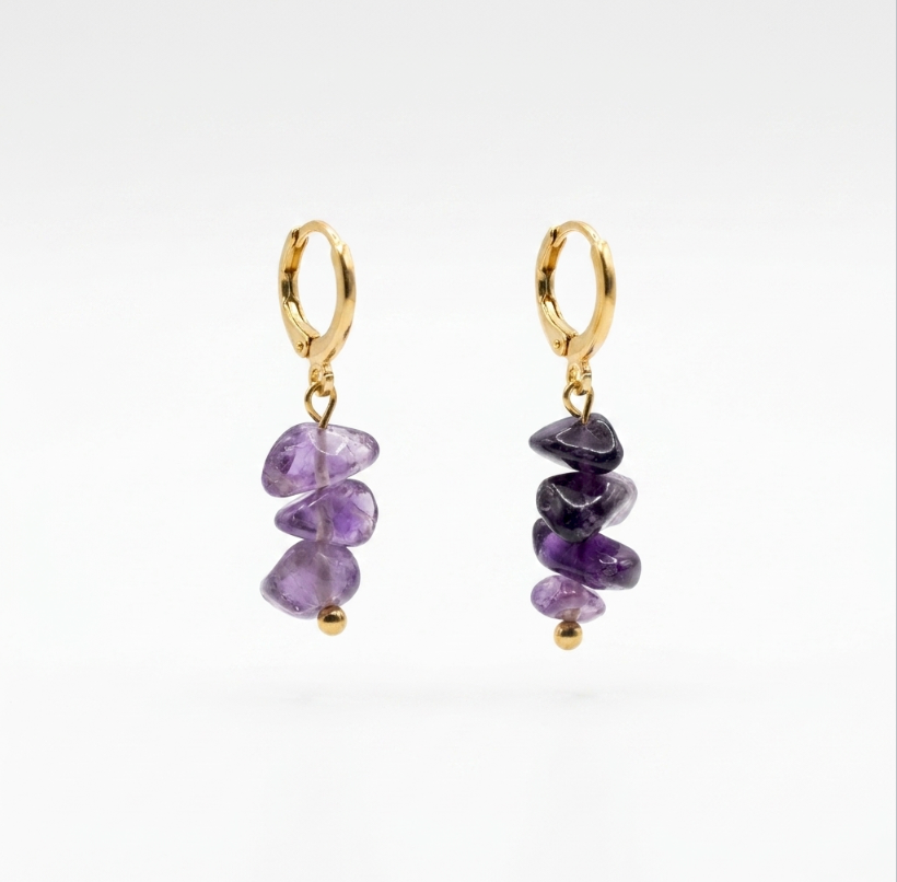 Amethyst Vine Ohrringe | 18K vergoldet by Glamouroses