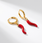 Red Flame Danglers by Glamouroses
