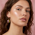 Spring Bloom Gem Hoops by Glamouroses