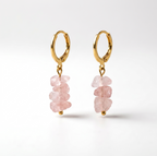 Rose Quartz Drop Ohrringe | 18K vergoldet by Glamouroses