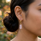 Rose Quartz Drop Ohrringe | 18K vergoldet by Glamouroses