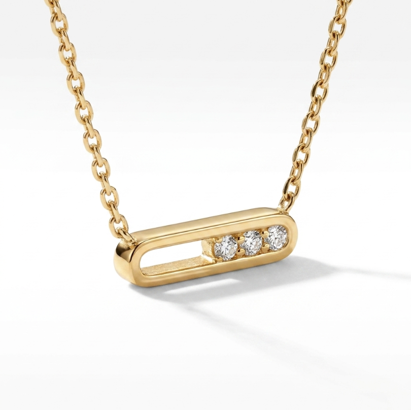 Diamond Flow Halskette | 18K Vergoldet by Glamouroses