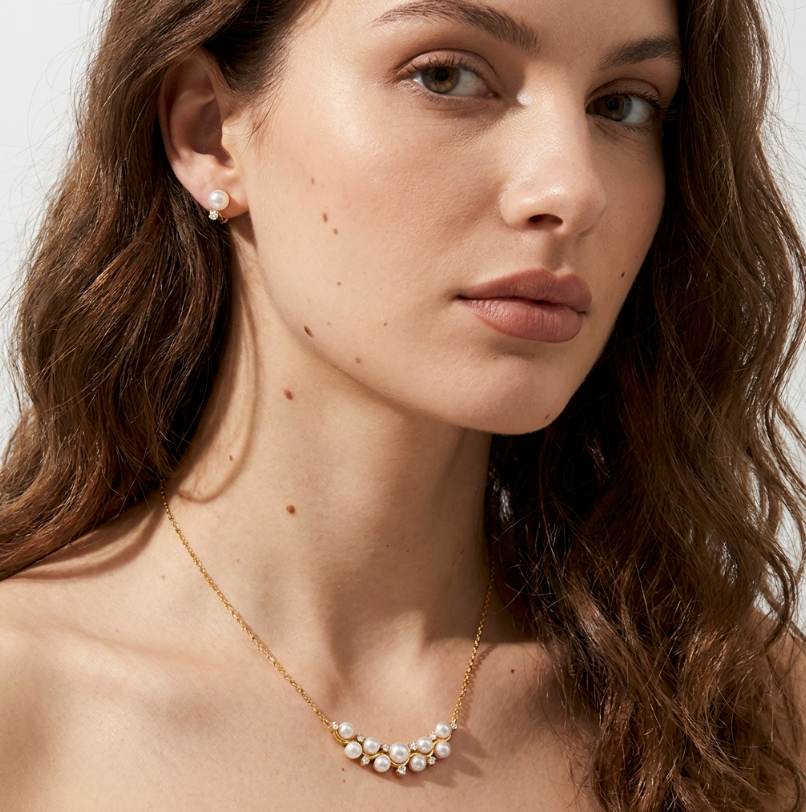 Ocean Gleam Halskette | 18K Vergoldet by Glamouroses