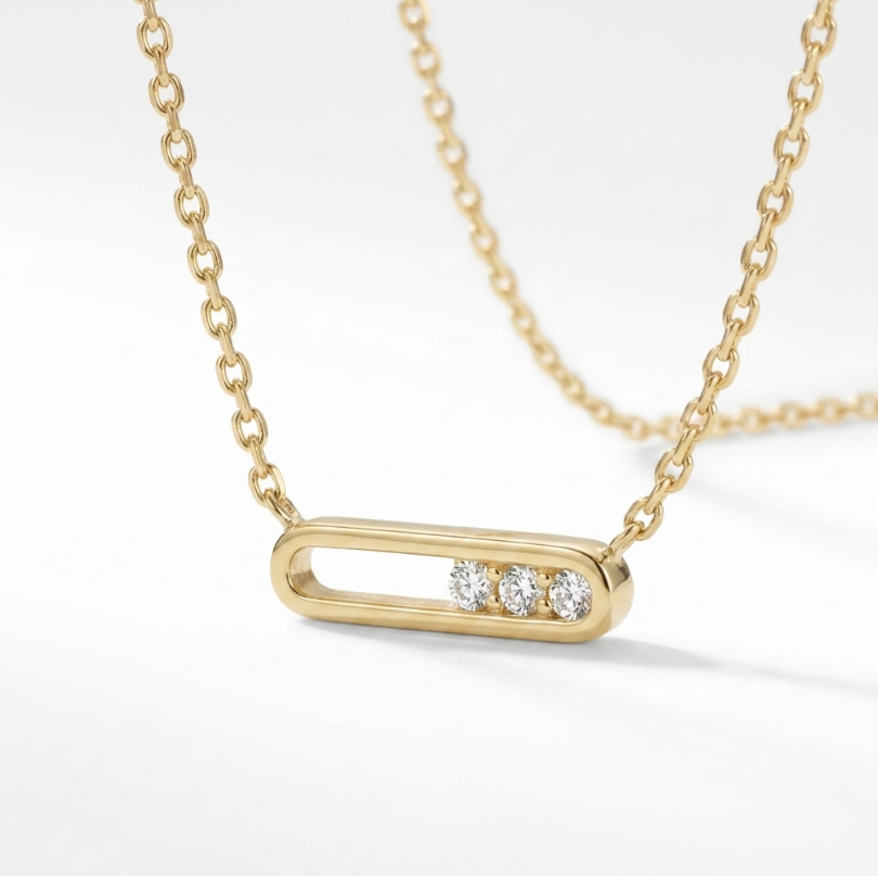 Diamond Flow Halskette | 18KGP by Glamouroses