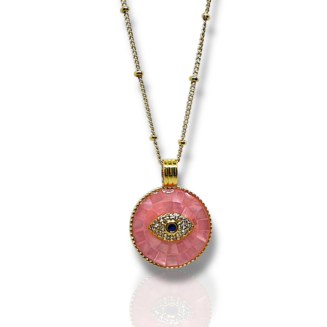 Collier Oeil Rose