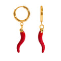 Red Flame Danglers by Glamouroses