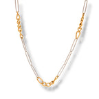 Grace-Halskette in zwei Tönen mit Gold- und Silbergliedern.